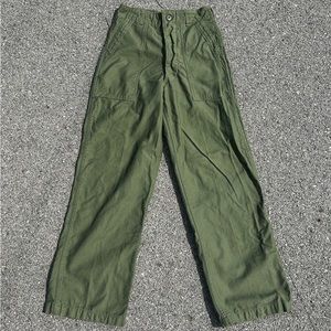 Vintage 60’s Vietnam War OG-107 Green Military Trouser
